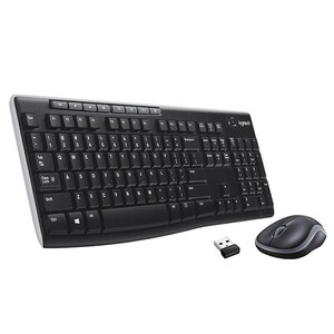 Kit tastatura si mouse Wireless LOGITECH MK270, USB, Layout UK, negru Kit tastatura si mouse Wireless LOGITECH MK270, USB, Layout UK, negru