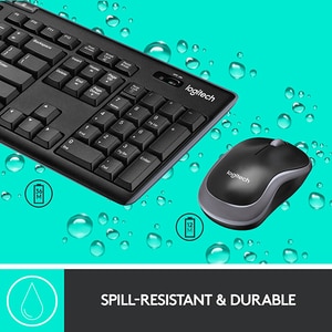 Kit tastatura si mouse Wireless LOGITECH MK270, USB, Layout UK, negru Kit tastatura si mouse Wireless LOGITECH MK270, USB, Layout UK, negru