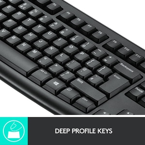 Kit tastatura si mouse Wireless LOGITECH MK270, USB, Layout UK, negru Kit tastatura si mouse Wireless LOGITECH MK270, USB, Layout UK, negru