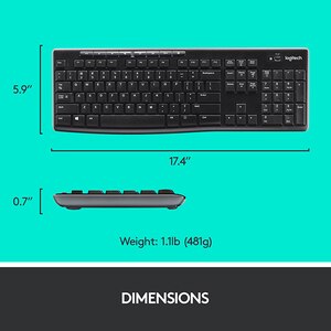 Kit tastatura si mouse Wireless LOGITECH MK270, USB, Layout UK, negru Kit tastatura si mouse Wireless LOGITECH MK270, USB, Layout UK, negru
