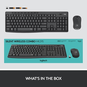 Kit tastatura si mouse Wireless LOGITECH MK295 Silent, USB, grafit Kit tastatura si mouse Wireless LOGITECH MK295 Silent, USB, grafit