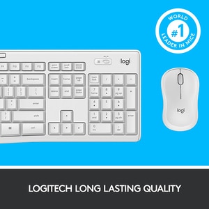 Kit tastatura si mouse Wireless LOGITECH MK295 Silent, USB, alb Kit tastatura si mouse Wireless LOGITECH MK295 Silent, USB, alb