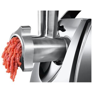 Masina de tocat carne BOSCH ProPower MFW68660, 4.3kg/min, 2200W, accesoriu carnati/suc de rosii/kebbe, argintiu-negru Masina de tocat carne BOSCH ProPower MFW68660, 4.3kg/min, 2200W, accesoriu carnati/suc de rosii/kebbe, argintiu-negru