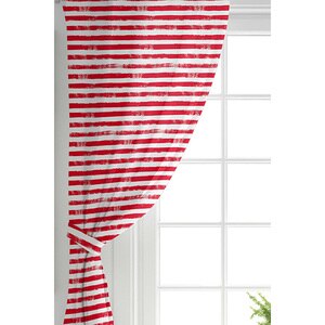 Set 2 draperii Mila Home, rejansa, 140 x 260 cm, semiopac, rosu-alb Set 2 draperii Mila Home, rejansa, 140 x 260 cm, semiopac, rosu-alb