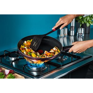 Tigaie TEFAL Resist D5220683, 28cm, aluminiu, Thermo Signal, mov Tigaie TEFAL Resist D5220683, 28cm, aluminiu, Thermo Signal, mov