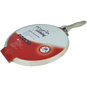 Tigaie marmorata pentru clatite MYRIA MY4411, 28cm, aliaj de aluminiu, crem Tigaie marmorata pentru clatite MYRIA MY4411, 28cm, aliaj de aluminiu, crem