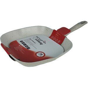 Tigaie Grill MYRIA MY4413, 28X28cm, aliaj aluminiu, crem Tigaie Grill MYRIA MY4413, 28X28cm, aliaj aluminiu, crem