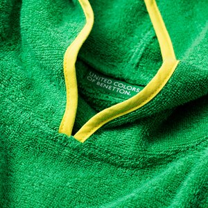 Halat de baie BENETTON BE-0818-GR, copii, bumbac, 2-4 ani, verde Halat de baie BENETTON BE-0818-GR, copii, bumbac, 2-4 ani, verde