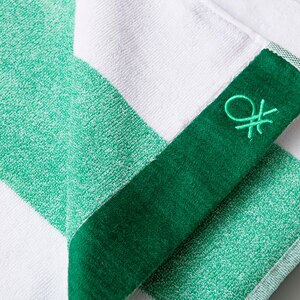 Prosop BENETTON Terry Po, 90 x 160 cm, bumbac, alb-verde Prosop BENETTON Terry Po, 90 x 160 cm, bumbac, alb-verde