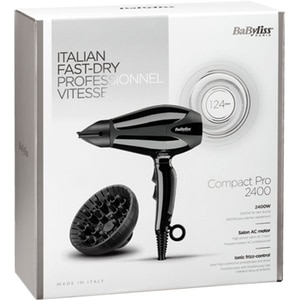 Uscator de par BABYLISS Compact Pro 6715DE, 2400W, 3 viteze, negru Uscator de par BABYLISS Compact Pro 6715DE, 2400W, 3 viteze, negru
