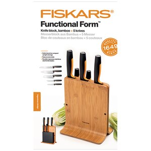Set cutite FISKARS 1057552, 6 piese, 11-23cm, negru Set cutite FISKARS 1057552, 6 piese, 11-23cm, negru