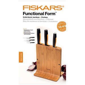 Set cutite FISKARS 1057553, 4 piese, 11-20cm, negru Set cutite FISKARS 1057553, 4 piese, 11-20cm, negru