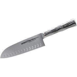 Cutit Santoku SAMURA Bamboo, 16cm, otel, argintiu Cutit Santoku SAMURA Bamboo, 16cm, otel, argintiu