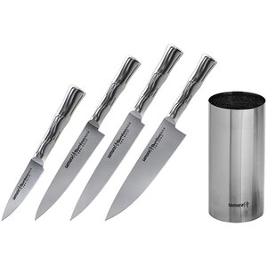 Set cutite SAMURA Bamboo SBA-05, 5 piese, otel, 8.5 - 19.4cm, otel, argintiu Set cutite SAMURA Bamboo SBA-05, 5 piese, otel, 8.5 - 19.4cm, otel, argintiu