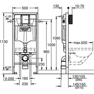 Rezervor WC incastrat GROHE RAPID SL 38528001, 9l Rezervor WC incastrat GROHE RAPID SL 38528001, 9l