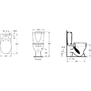 Set compact IDEAL STANDARD Eurovit W908701, montaj pe pardoseala, evacuare orizontala, cu capac, alb Set compact IDEAL STANDARD Eurovit W908701, montaj pe pardoseala, evacuare orizontala, cu capac, alb
