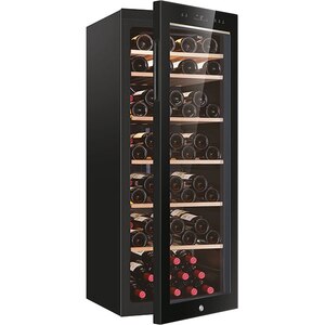 Racitor de vinuri HAIER HWS84GA, 84 sticle, H 127 cm, Clasa G, negru Racitor de vinuri HAIER HWS84GA, 84 sticle, H 127 cm, Clasa G, negru