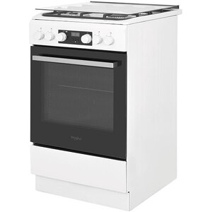 Aragaz WHIRLPOOL WS5G8CHW/E, 4 arzatoare, Gaz + Electric, L 50 cm, alb Aragaz WHIRLPOOL WS5G8CHW/E, 4 arzatoare, Gaz + Electric, L 50 cm, alb