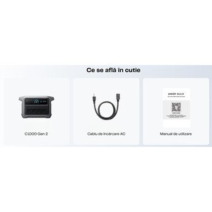Statie de incarcare ANKER Solix C1000X, 1056Wh, 1800W, Generatia 2, negru Statie de incarcare ANKER Solix C1000X, 1056Wh, 1800W, Generatia 2, negru
