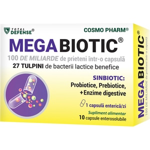 Supliment Mega Biotic, 10 capsule, COSMO PHARM Supliment Mega Biotic, 10 capsule, COSMO PHARM