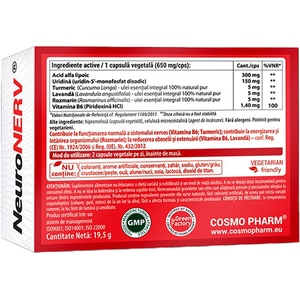 Supliment Neuronerv, 30 capsule, COSMO PHARM Supliment Neuronerv, 30 capsule, COSMO PHARM