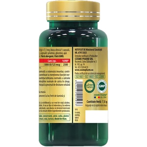 Supliment Vitamina D3 5000 UI, 30 capsule, COSMO PHARM Supliment Vitamina D3 5000 UI, 30 capsule, COSMO PHARM