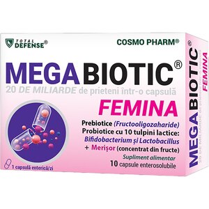 Supliment Mega Biotic Femina, 10 capsule, COSMO PHARM Supliment Mega Biotic Femina, 10 capsule, COSMO PHARM