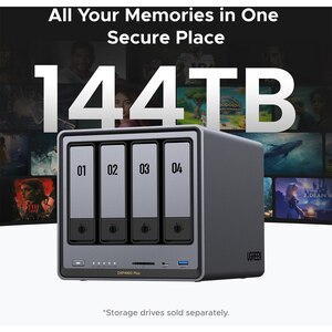 Network Attached Storage UGREEN DXP4800 Plus, 4.4GHz, 8GB, 4-Bays, negru Network Attached Storage UGREEN DXP4800 Plus, 4.4GHz, 8GB, 4-Bays, negru