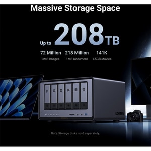 Network Attached Storage UGREEN DXP6800 Pro, 4.4GHz, 8GB, 6-Bays, negru Network Attached Storage UGREEN DXP6800 Pro, 4.4GHz, 8GB, 6-Bays, negru