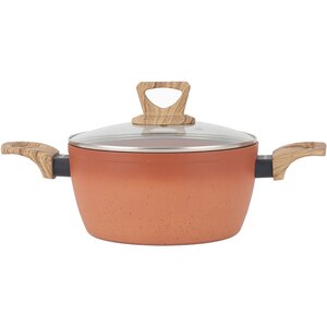 Cratita cu capac AMERCOOK Terracotta AC0108505.20, 2l, 20cm, aluminiu presat, aramiu Cratita cu capac AMERCOOK Terracotta AC0108505.20, 2l, 20cm, aluminiu presat, aramiu