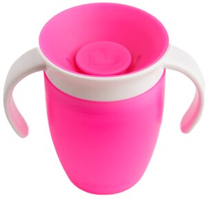 Cana cu manere MUNCHKIN Miracle 360 012272, 6 luni+, 207ml, roz-alb Cana cu manere MUNCHKIN Miracle 360 012272, 6 luni+, 207ml, roz-alb