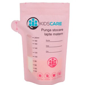 Pungi stocare lapte matern KIDSCARE KC130, 30 buc, roz Pungi stocare lapte matern KIDSCARE KC130, 30 buc, roz