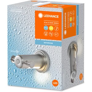 Cuier baie LEDVANCE, senzor miscare si de lumina naturala, 0.18W, 10lm, argintiu Cuier baie LEDVANCE, senzor miscare si de lumina naturala, 0.18W, 10lm, argintiu