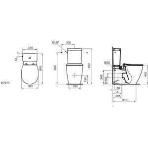 Rezervor WC IDEAL STANDARD Connect E797101, 3-6l, alb Rezervor WC IDEAL STANDARD Connect E797101, 3-6l, alb