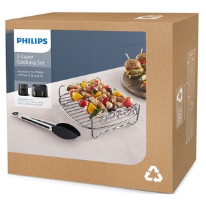 Set de accesorii friteuza PHILIPS HD9920/00, argintiu-negru Set de accesorii friteuza PHILIPS HD9920/00, argintiu-negru