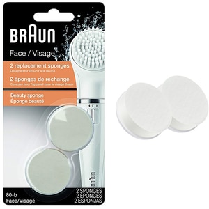 Rezerva perie faciala BRAUN Face Beauty Sponge SE80-B, 2 bucati Rezerva perie faciala BRAUN Face Beauty Sponge SE80-B, 2 bucati