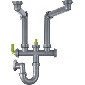Sifon FRANKE Spazzio pentru chiuvete cu 2 cuve, 1 1/2", gri Sifon FRANKE Spazzio pentru chiuvete cu 2 cuve, 1 1/2", gri