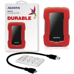 Hard Disk extern ADATA HD330, 1TB, USB 3.2, rosu Hard Disk extern ADATA HD330, 1TB, USB 3.2, rosu
