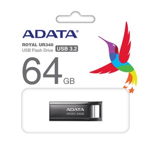 Memorie USB ADATA Royal UR340, 64GB, USB 3.2, negru Memorie USB ADATA Royal UR340, 64GB, USB 3.2, negru