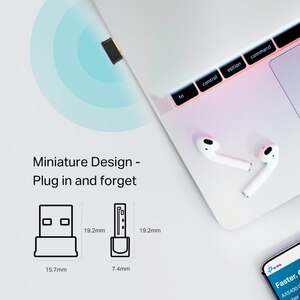 Adaptor nano USB Wireless TP-LINK Archer T2UB Nano AC600, Dual-Band 200 + 433 Mbps, v4.2, negru Adaptor nano USB Wireless TP-LINK Archer T2UB Nano AC600, Dual-Band 200 + 433 Mbps, v4.2, negru