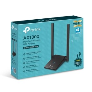 Adaptor USB Wireless TP-LINK Archer TX20U Plus AX1800, Wi-Fi 6, Dual-Band 574 + 1201 Mbps, negru Adaptor USB Wireless TP-LINK Archer TX20U Plus AX1800, Wi-Fi 6, Dual-Band 574 + 1201 Mbps, negru