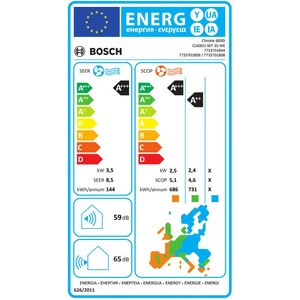 Aer conditionat BOSCH Climate 6000I, 12000BTU, A+++/A++, Inverter, Functie Incalzire, alb Aer conditionat BOSCH Climate 6000I, 12000BTU, A+++/A++, Inverter, Functie Incalzire, alb