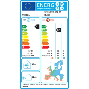 Aer conditionat ARISTON Nevis Evo, 1200BTU, A+++/A++, Wi-Fi, Functie Incalzire, Inverter, alb Aer conditionat ARISTON Nevis Evo, 1200BTU, A+++/A++, Wi-Fi, Functie Incalzire, Inverter, alb