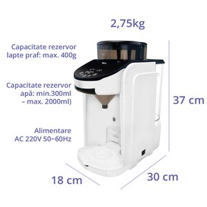 Aparat multifunctional preparare lapte EASYCARE EASY00246, 2l, 550W, alb-negru Aparat multifunctional preparare lapte EASYCARE EASY00246, 2l, 550W, alb-negru