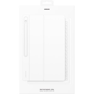 Husa cu tastatura Book Cover Keyboard pentru SAMSUNG Galaxy Tab S10 FE+, EF-DX625UWEGWW, alb Husa cu tastatura Book Cover Keyboard pentru SAMSUNG Galaxy Tab S10 FE+, EF-DX625UWEGWW, alb