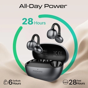 Casti PROMATE AirClip-Pro, True wireless, Bluetooth, Open-ear, Microfon, negru Casti PROMATE AirClip-Pro, True wireless, Bluetooth, Open-ear, Microfon, negru