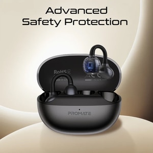 Casti PROMATE AirClip-Pro, True wireless, Bluetooth, Open-ear, Microfon, negru Casti PROMATE AirClip-Pro, True wireless, Bluetooth, Open-ear, Microfon, negru