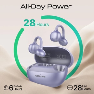 Casti PROMATE AirClip-Pro, True wireless, Bluetooth, Open-ear, Microfon, violet Casti PROMATE AirClip-Pro, True wireless, Bluetooth, Open-ear, Microfon, violet