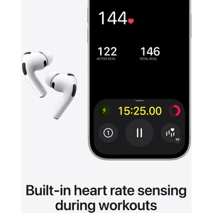 Casti APPLE AirPods Pro 3, True Wireless, Bluetooth, In-Ear, Microfon, Noise Cancelling, alb Casti APPLE AirPods Pro 3, True Wireless, Bluetooth, In-Ear, Microfon, Noise Cancelling, alb