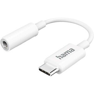 Adaptor audio HAMA 201524, USB-C - Jack 3.5mm, alb Adaptor audio HAMA 201524, USB-C - Jack 3.5mm, alb